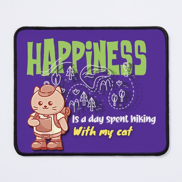 Item preview, The Happiness is a day spent hiking with my cat - cat lover classic t shirt designed and sold by Viragiaroutfit.
