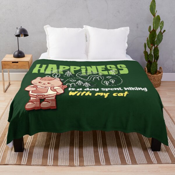 Item preview, The Happiness is a day spent hiking with my cat - cat lover classic t shirt designed and sold by Viragiaroutfit.