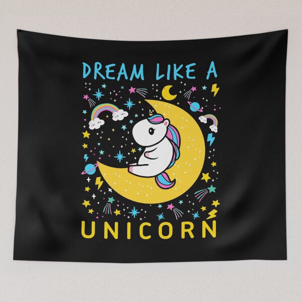 Item preview, dream like a unicorn-funny animals typography designed and sold by Hartics.