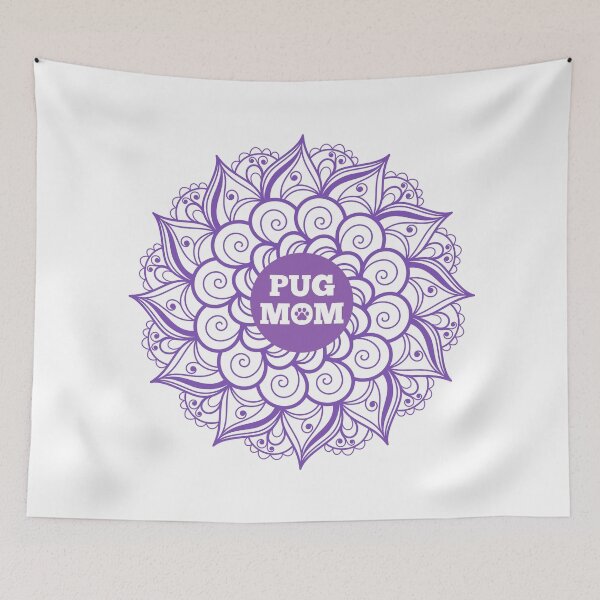 Item preview, Pug Mom Purple designed and sold by momofdoggos.
