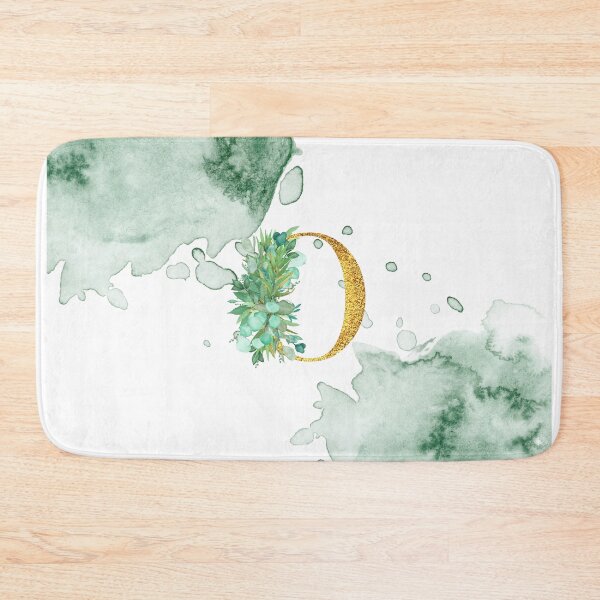 Item preview, Green Watercolor and Gold Glitter Letter O Monogram Pillow designed and sold by adriana-holmes.