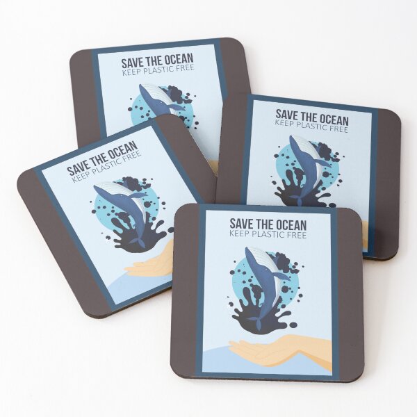 Item preview, Save The Ocean Keep The Sea Escena de tortuga libre de plástico designed and sold by CustomsBotk.