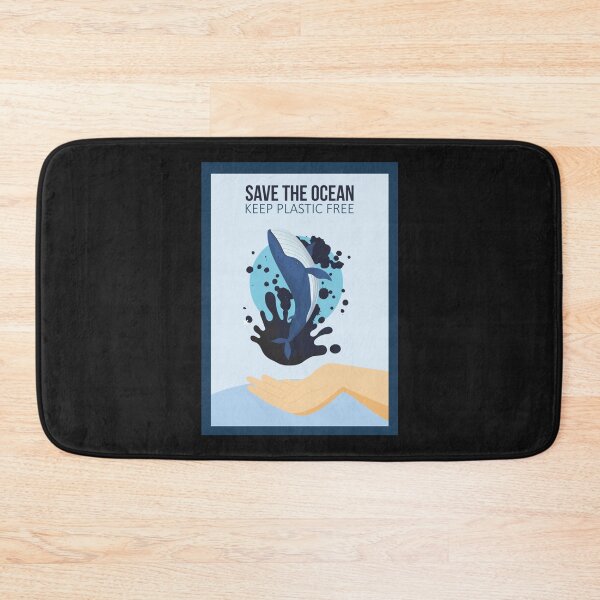 Item preview, Save The Ocean Keep The Sea Plastic Free Turtle Scene   designed and sold by CustomsBotk.