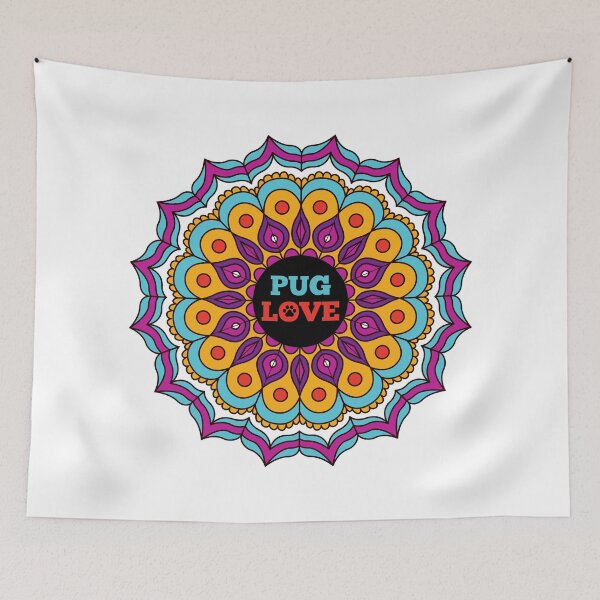 Item preview, Colorful Pug Mandala designed and sold by momofdoggos.