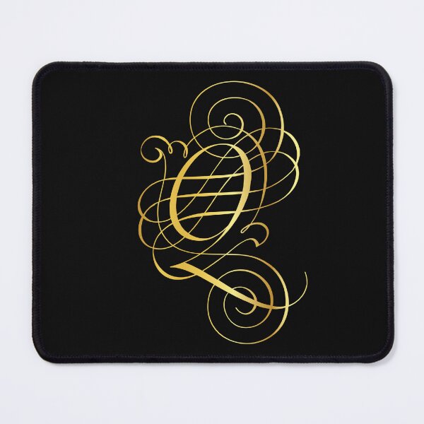 Item preview, Ornamental Letter Q, Golden Monogram, Gold Monogram Ornament designed and sold by PROMEN Creativity.