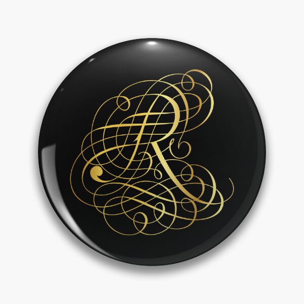 Item preview, Ornamental Letter R, Golden Monogram, Gold Monogram Ornament designed and sold by PROMEN Creativity.