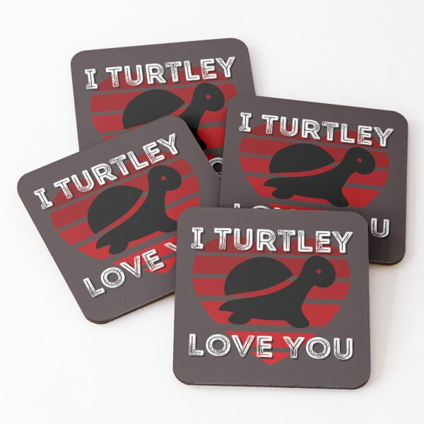 Item preview, I Turtley Love You Juego de palabras retro de tortuga al atardecer designed and sold by CustomsBotk.