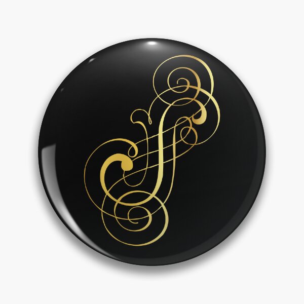 Item preview, Ornamental Letter S, Golden Monogram, Gold Monogram Ornament designed and sold by PROMEN Creativity.