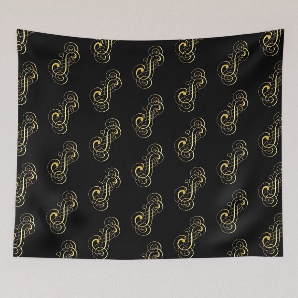 Item preview, Ornamental Letter S, Golden Monogram, Gold Monogram Ornament designed and sold by PROMEN Creativity.