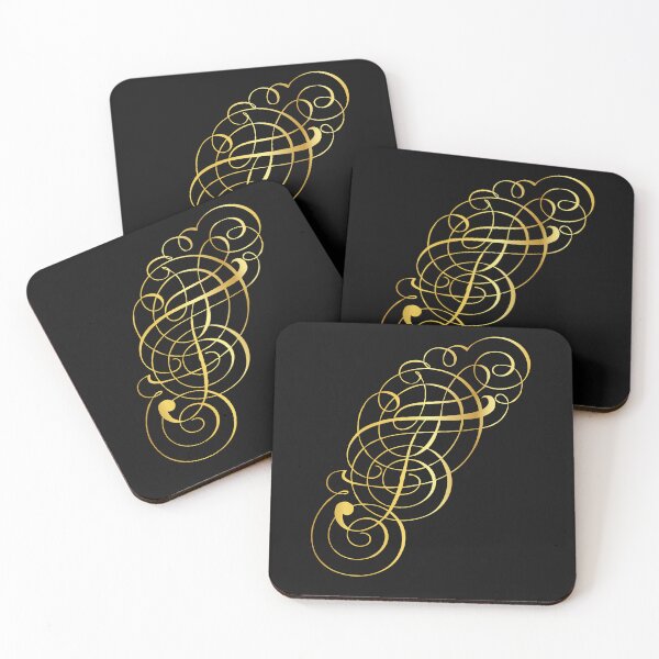 Item preview, Ornamental Letter T, Golden Monogram, Gold Monogram Ornament designed and sold by PROMEN Creativity.