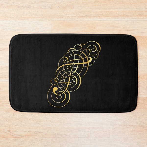 Item preview, Ornamental Letter T, Golden Monogram, Gold Monogram Ornament designed and sold by PROMEN Creativity.