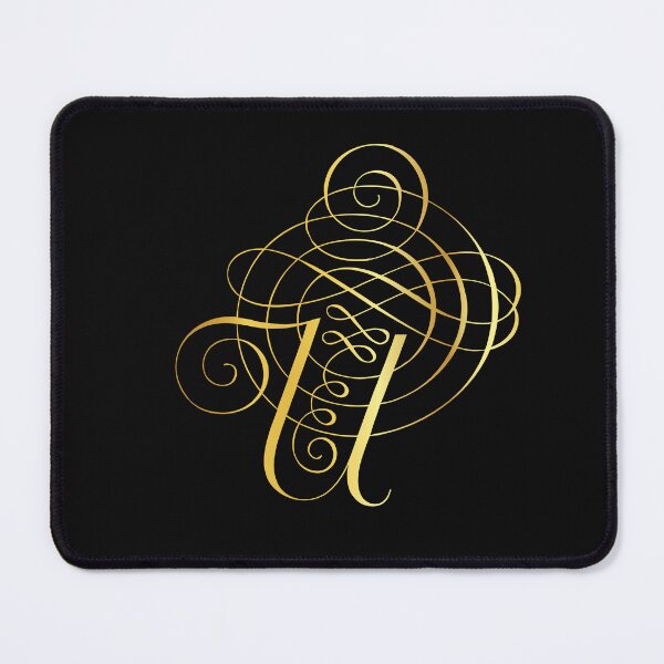 Item preview, Ornamental Letter U, Golden Monogram, Gold Monogram Ornament designed and sold by PROMEN Creativity.