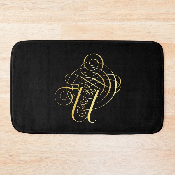 Item preview, Ornamental Letter U, Golden Monogram, Gold Monogram Ornament designed and sold by PROMEN Creativity.