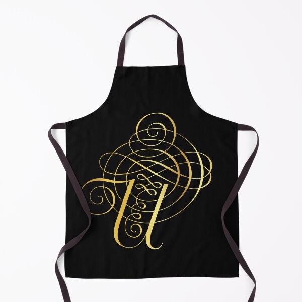 Item preview, Ornamental Letter U, Golden Monogram, Gold Monogram Ornament designed and sold by PROMEN Creativity.