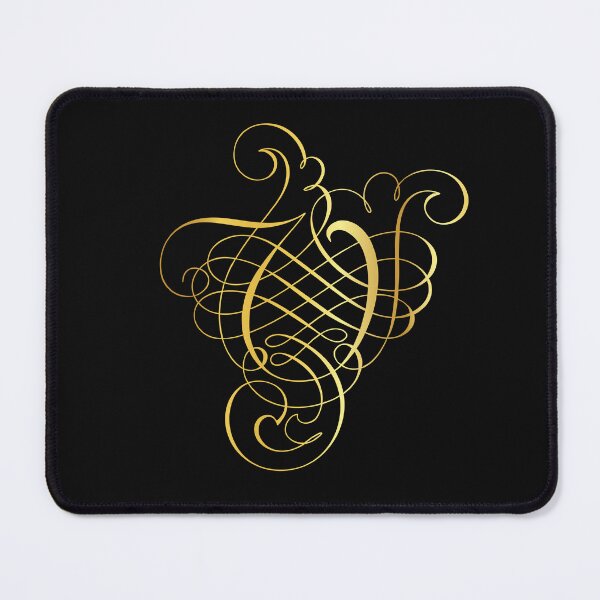 Item preview, Ornamental Letter V, Golden Monogram, Gold Monogram Ornament designed and sold by PROMEN Creativity.