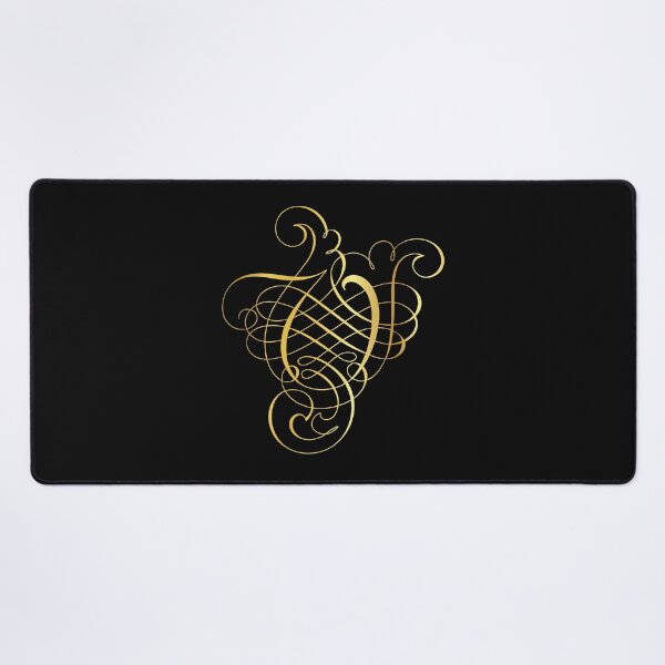 Item preview, Ornamental Letter V, Golden Monogram, Gold Monogram Ornament designed and sold by PROMEN Creativity.