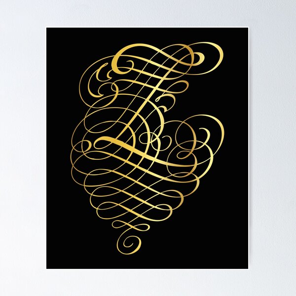 Item preview, Ornamental Letter Z, Golden Monogram, Gold Monogram Ornament designed and sold by PROMEN Creativity.
