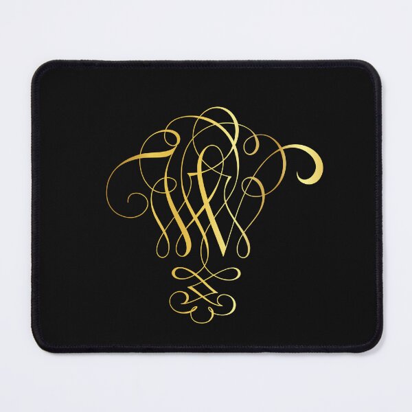 Item preview, Ornamental Letter W, Golden Monogram, Gold Monogram Ornament designed and sold by PROMEN Creativity.