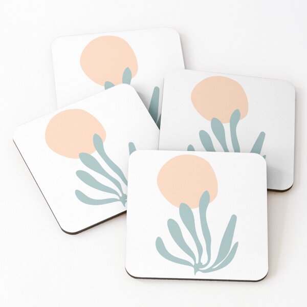 Item preview, Blue and Peach Leaf Cutout   designed and sold by ArtisticaPrintT.