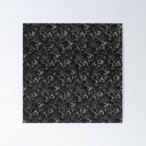 Item preview, Vintage Floral Charcoal Black designed and sold by SaraValor.
