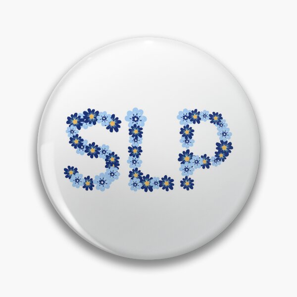 Item preview, Blue and Navy Floral SLP for Speech Language Pathologists designed and sold by Hear4theEars.