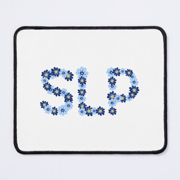 Item preview, Blue and Navy Floral SLP for Speech Language Pathologists designed and sold by Hear4theEars.