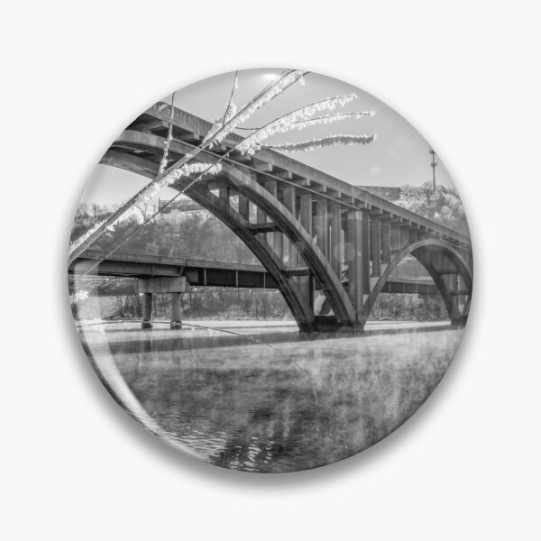 Item preview, Lake Taneycomo Branson Bridge Grayscale designed and sold by mljdwhite.