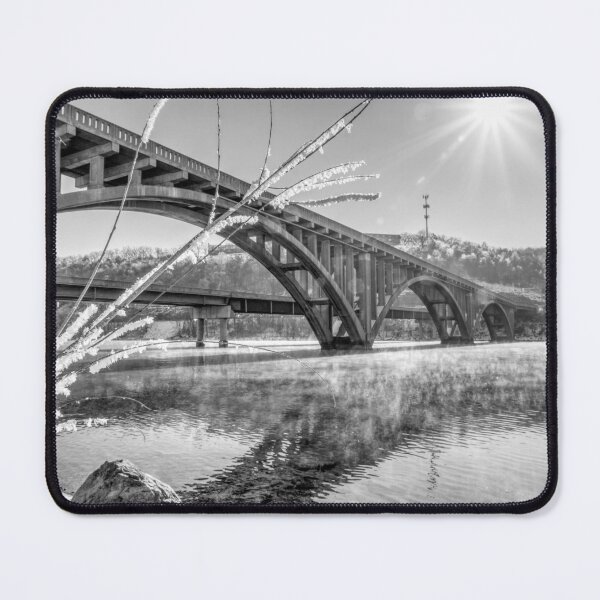 Item preview, Lake Taneycomo Branson Bridge Grayscale designed and sold by mljdwhite.