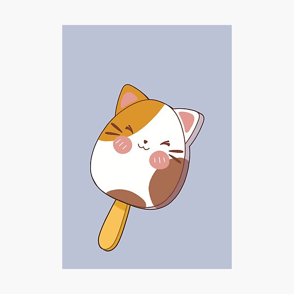 Dibujos gatitos kawaii kawaii comiendo helado