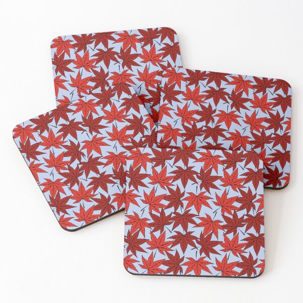 Item preview, Red maple leaves pattern designed and sold by ProfiTrollka.