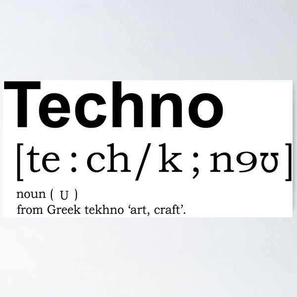 Artikel-Vorschau von Techno dictionary, designt und verkauft von Rave-On.