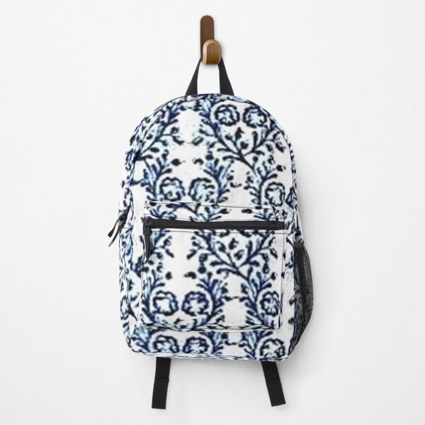 Item preview, Vintage Flowers Navy Blue and White designed and sold by SaraValor.