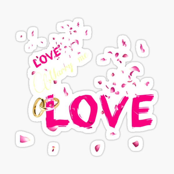 Love, marry me Sticker