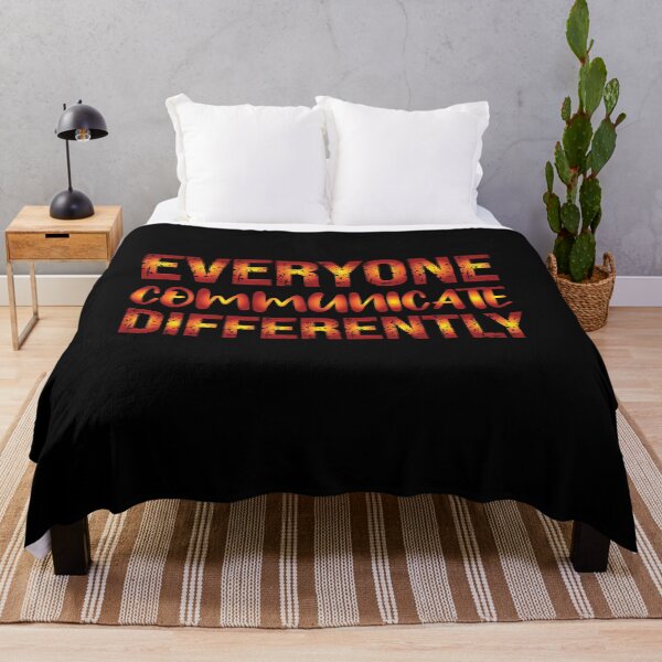 Item preview, Everyone Communicate Differently funny Colorful Fire Sunset Gradient Distressed Design Perfect Great Quote For Everyone designed and sold by pedrored369.