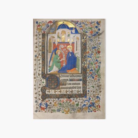 The Annunciation, from an Illuminated Manuscript Art Board Print