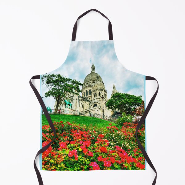 Item preview, Sacre Coeur Basilica, Red Flowers, Paris, France designed and sold by Paul Thompson Photography.