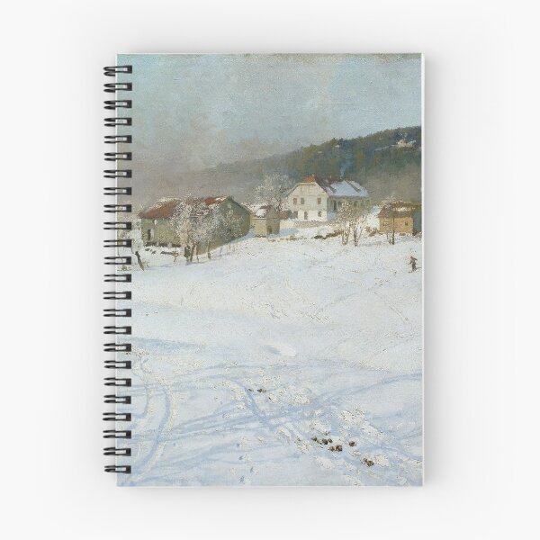Item preview, Winter at the River Simoa by Frits Thaulow (1883) designed and sold by allhistory.