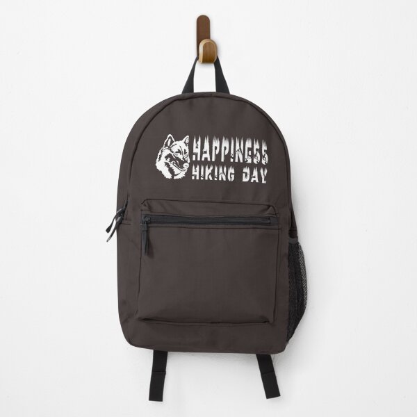 Item preview, Happiness Is A Day Spent Hiking With My Husky, Mountains, Nature, Adventure, Love to Hike, Soft Hiking Dog, Hike with Dog, Gift for Hiker, Hiking with husky, husky lovers, Siberian husky designed and sold by MAKGITASHOP.
