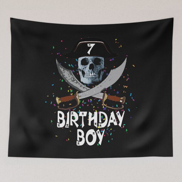 Item preview, Birthday Boy 7 Pirate designed and sold by Bendthetrend.