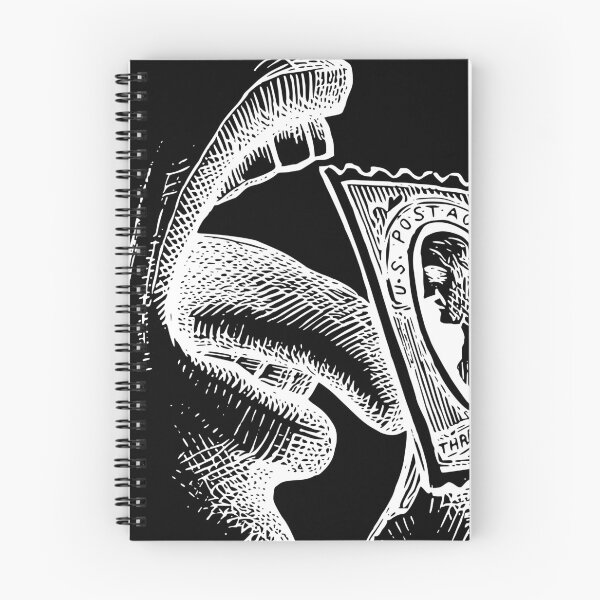 Item preview, Tongue Licking a Stamp - Black and White Design designed and sold by Bennymp.