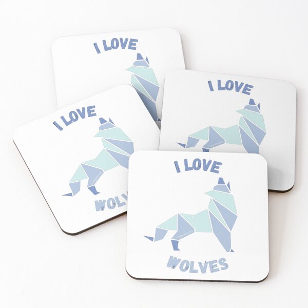 Item preview, I love wolves - geometric  designed and sold by LukjanovArt.