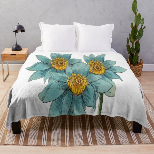 Item preview, Flowers blue and gold simple design  designed and sold by Areashor.