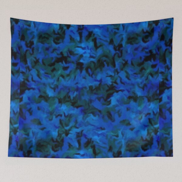 Item preview, Retro Abstract Charcoal Sapphire Blue designed and sold by SaraValor.