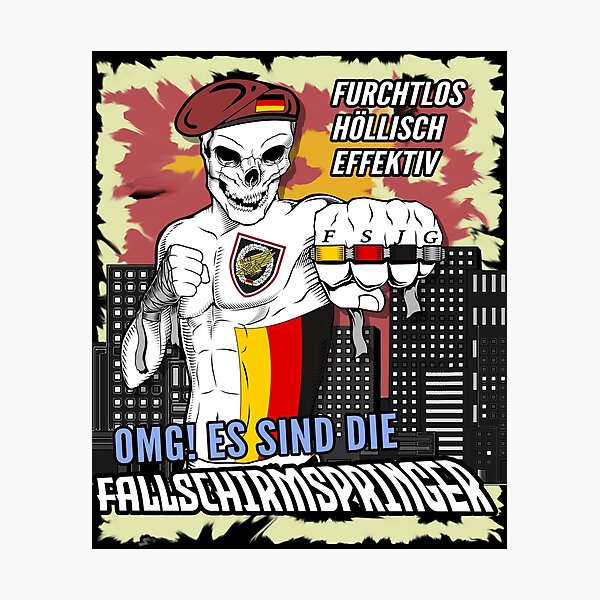 Item preview, Fallschirmjäger Luftlandebrigade FschJg Deutschland Heer Zombie #1814 designed and sold by Rare-Militia.