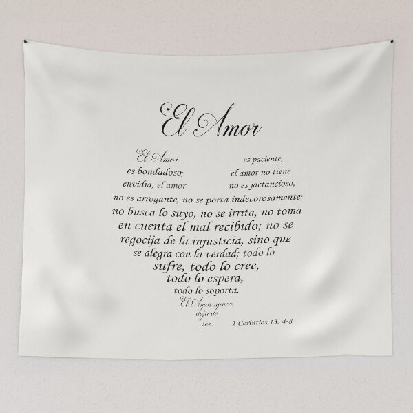 Item preview, 1 Corintios 13:4-8 El Amor es, Spanish Bible Verse designed and sold by Aryam Quotes.