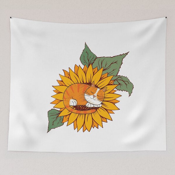 Item preview, You are my sunshine cat sunflower - Cat Art - Love Pet art 2 designed and sold by Mintminz.