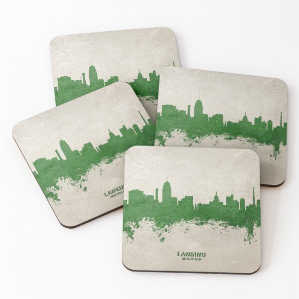 Item preview, Lansing Michigan Skyline designed and sold by ArtPrints.