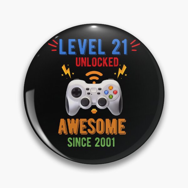 Item preview, Level 21 Unlocked Awesome Since 2001, Gamer 21st Birthday  designed and sold by WanderTravels.