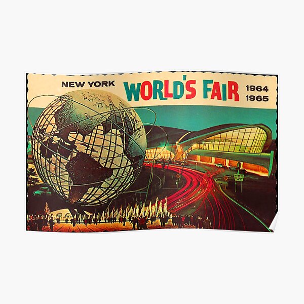 &ldquo;vintage poster, World&rsquo;s Fair 1964 Poster, New York World&rsquo;s Fair 1964