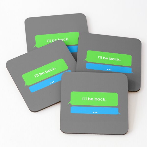 Item preview, My text bubble drawing "I'll be back." designed and sold by Blondiabshop.